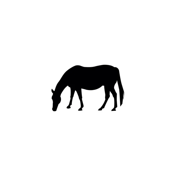 Silueta de caballo — Vector de stock