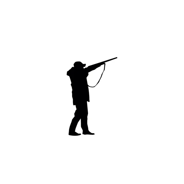 Avcılık silhouettes — Stok Vektör