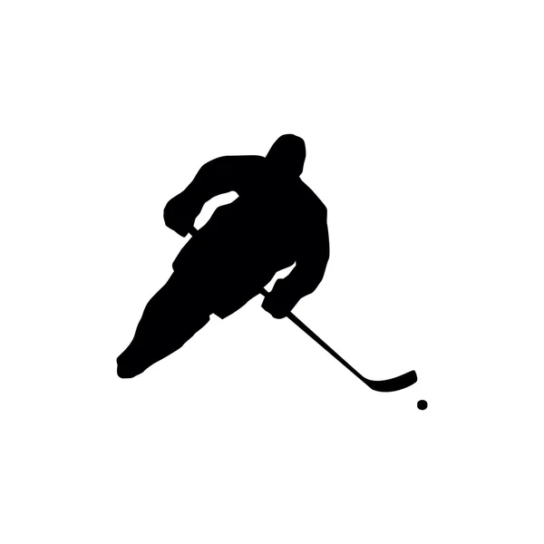 Siluetas de hockey sobre hielo — Vector de stock