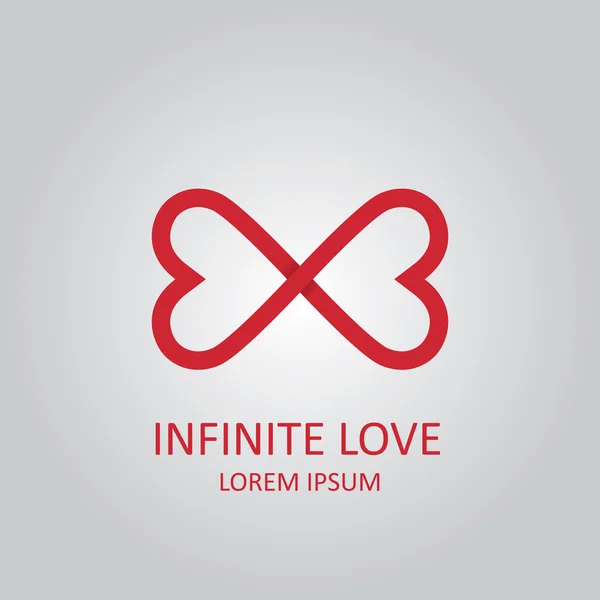 Logotipo de amor infinito — Vetor de Stock