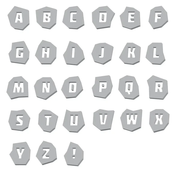Alphabet insolite, acier — Image vectorielle