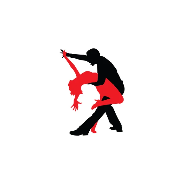 Latin dancers silhouette — Stock Vector