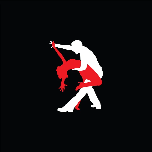 Silhouette de danseurs latins — Image vectorielle