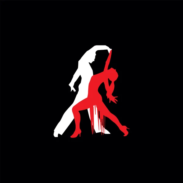 Danzatrici latine silhouette — Vettoriale Stock