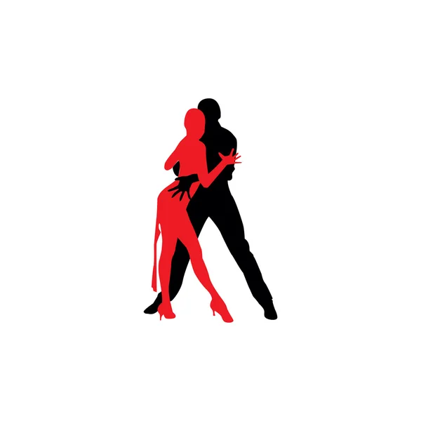 Latin dancers silhouette — Stock Vector