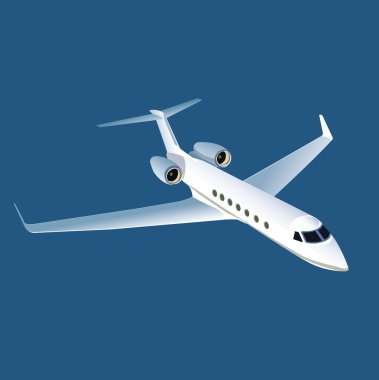 Beyaz uçak illüstrasyon