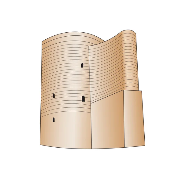 Maiden tower baku — Stock vektor