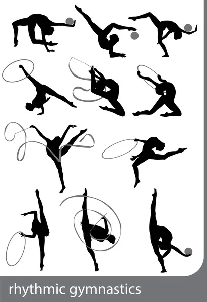 Rhythmic gymnastics — Stock Vector