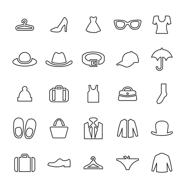 25 omtrek, universele kleren pictogram — Stockvector