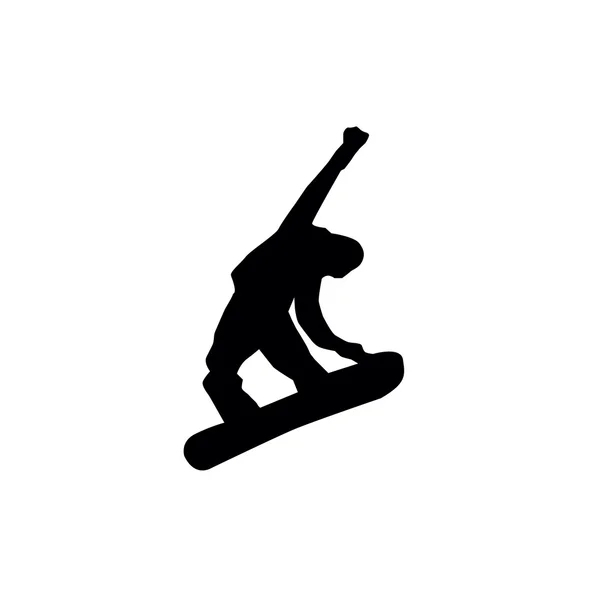 Silhouette da snowboard — Vettoriale Stock