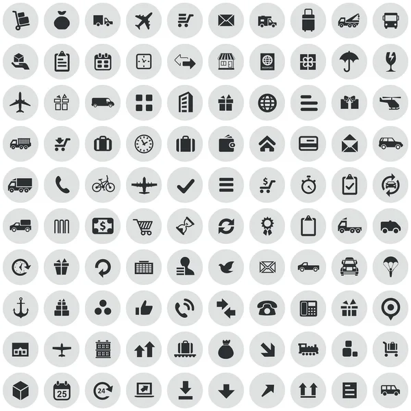 100 icono de entrega — Archivo Imágenes Vectoriales