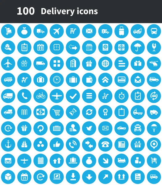 100 icône de livraison — Image vectorielle