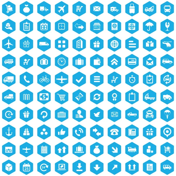 100 levering iconen — Stockvector