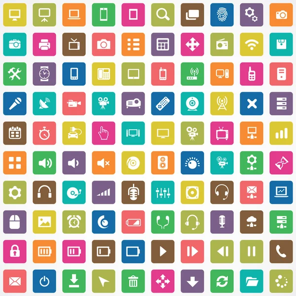 100 icono del dispositivo — Archivo Imágenes Vectoriales