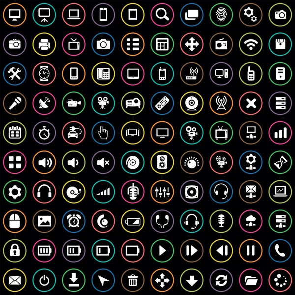 100 device icon — Stock Vector