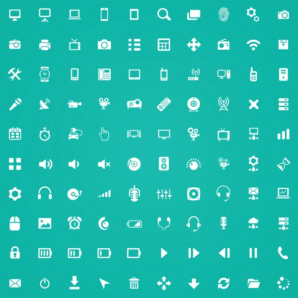 100 icono del dispositivo — Archivo Imágenes Vectoriales