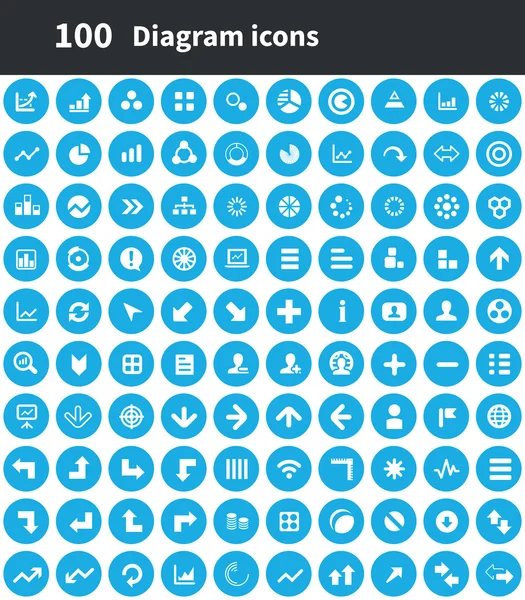 100 icono de diagrama — Archivo Imágenes Vectoriales