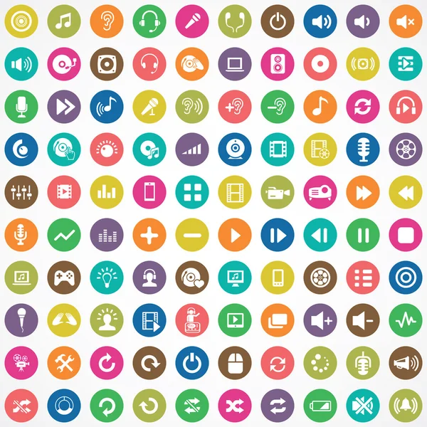 100 dj icono — Vector de stock