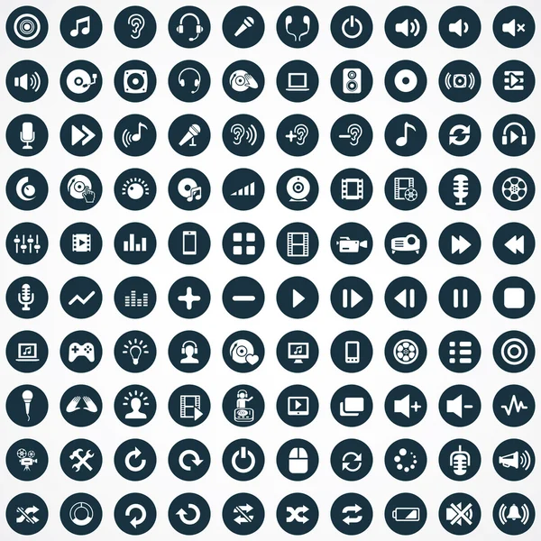 100 dj pictogram — Stockvector