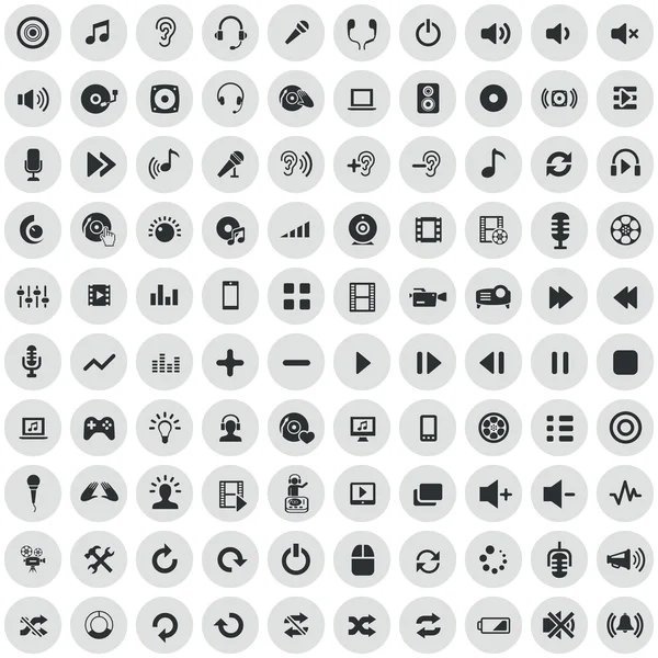 100 dj icono — Vector de stock