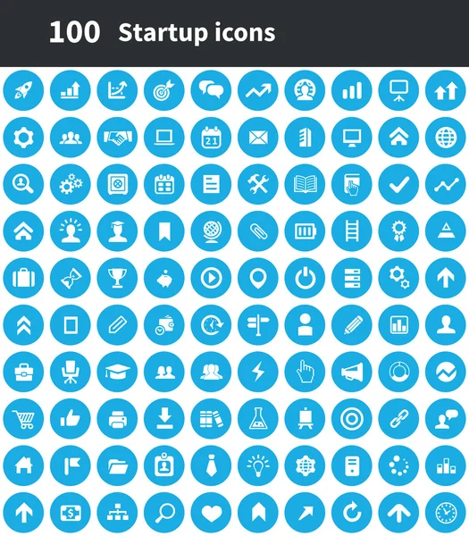 100 startup icon — Stock Vector