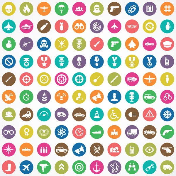 100 icono de guerra — Vector de stock