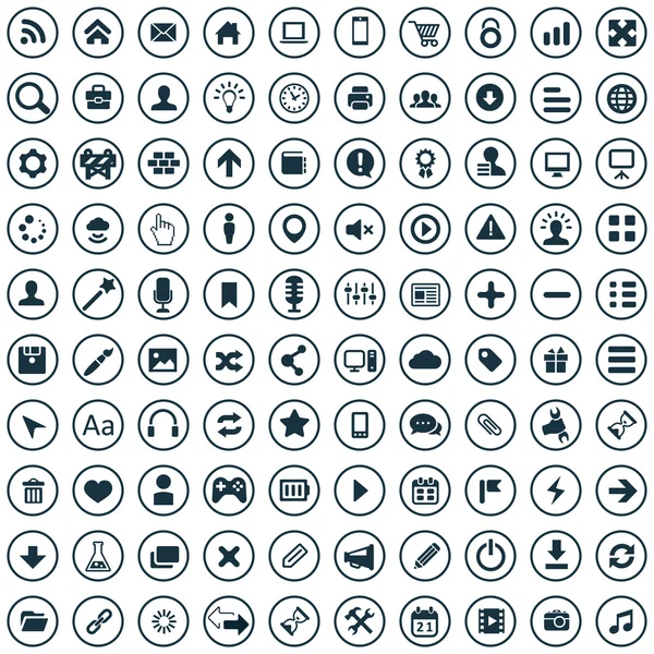 100 icono de diseño web — Archivo Imágenes Vectoriales