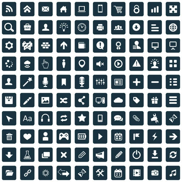 100 webdesign pictogram — Stockvector