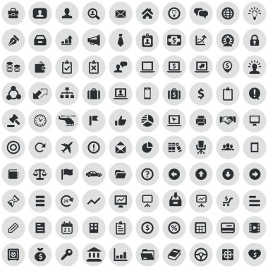 100 iş ikonları/simgeleri