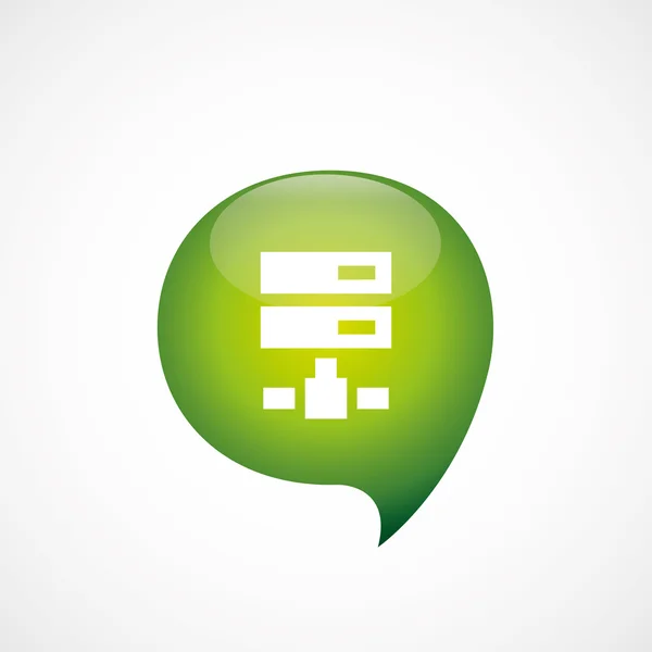 Netto station pictogram groen denk zeepbel symbool log — Stockvector