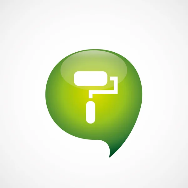 Verf roller pictogram groen denk zeepbel symbool log — Stockvector