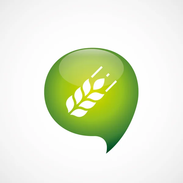 Ikon pertanian hijau berpikir log simbol gelembung - Stok Vektor