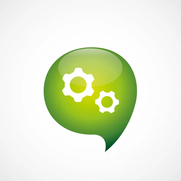 Nastavení ikonu zelené si bublina symbolem protokol — Stockový vektor