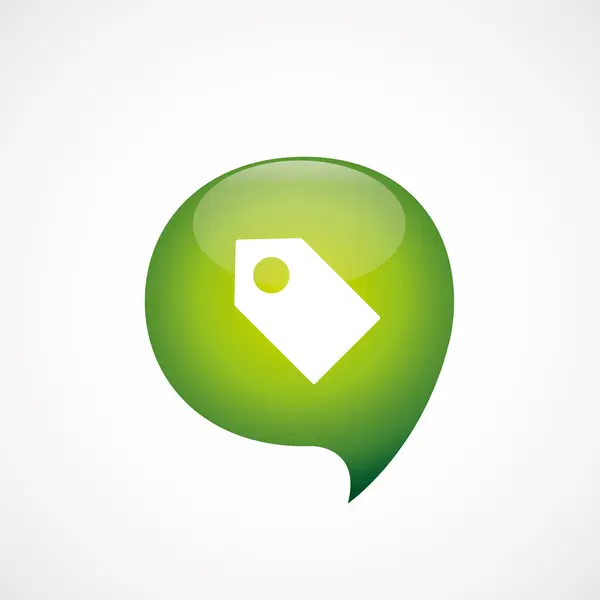 Label pictogram groen denk zeepbel symbool log — Stockvector