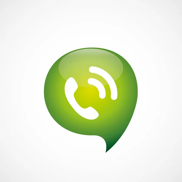 Εικονίδιο Πράσινη φούσκα σκεφτείτε σύμβολο κλήσεων — Διανυσματικό Αρχείο