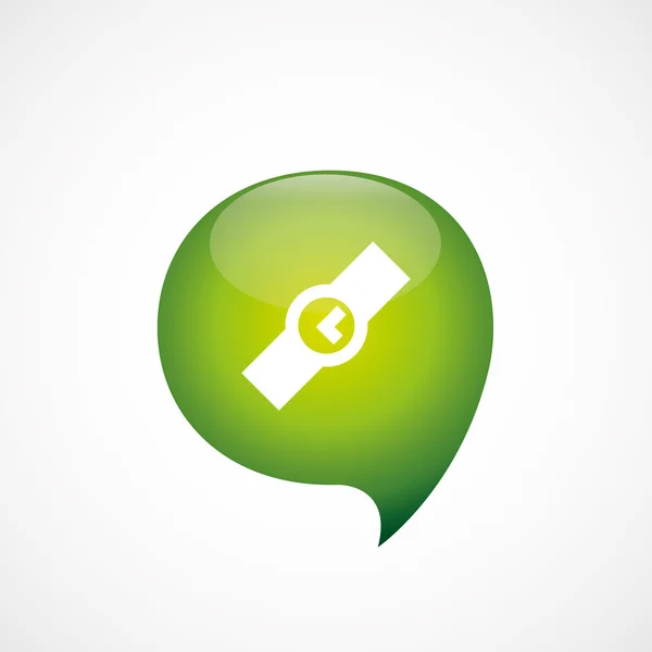 Tijd pictogram groen denk zeepbel symbool log — Stockvector