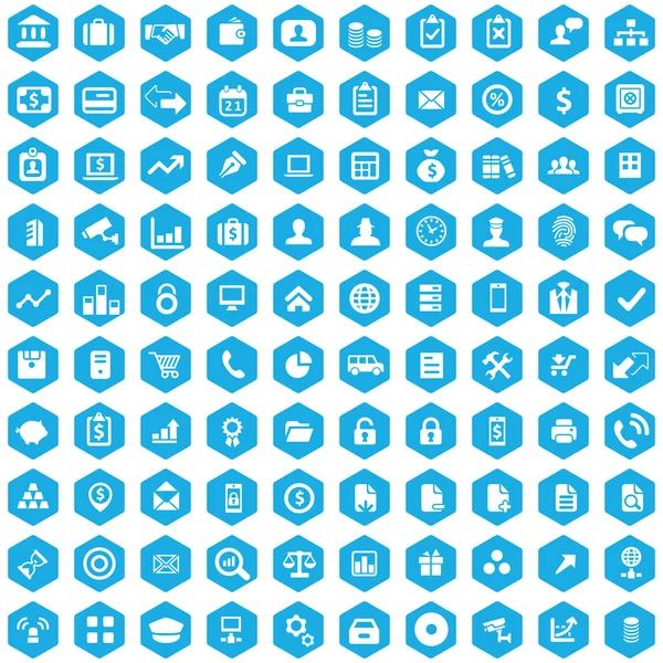 100 bank iconen — Stockvector