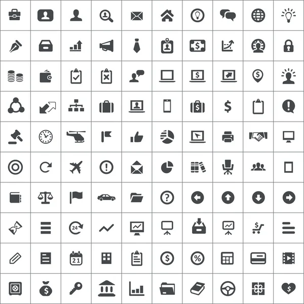 100 iconos de negocios — Vector de stock