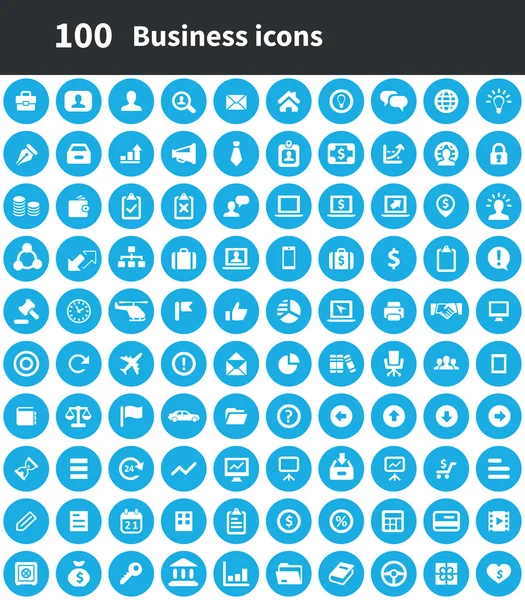 100 ícones de negócios — Vetor de Stock