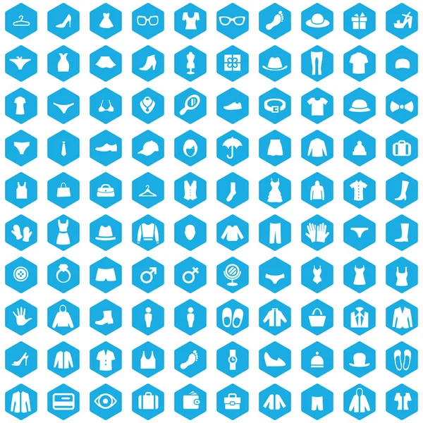 100 iconos de ropa — Vector de stock