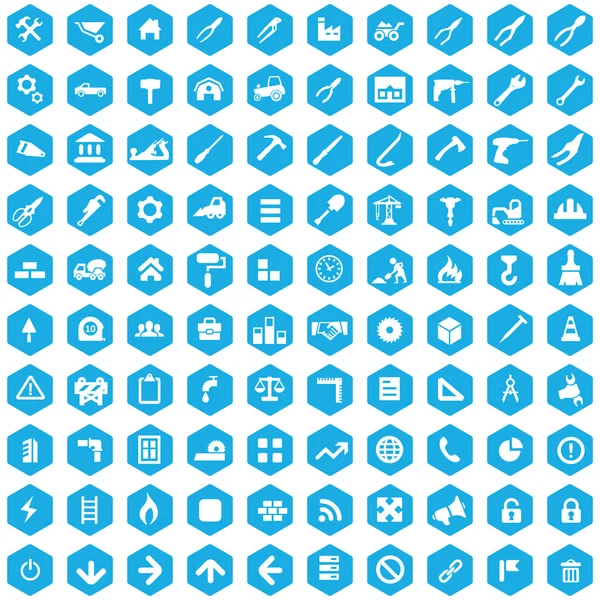 100 iconos de construcción — Vector de stock