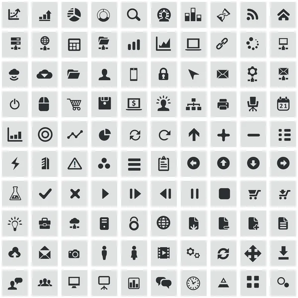 100 development, soft icons — Stock Vector