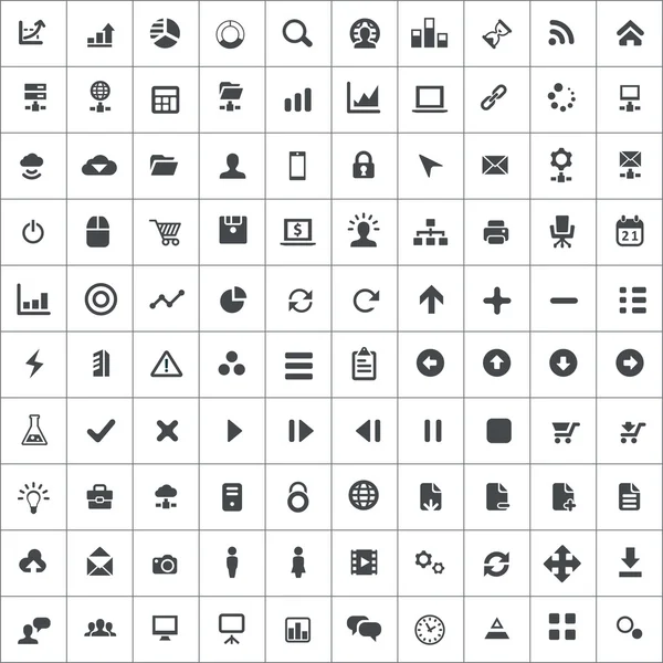 100 Entwicklung, weiche Symbole — Stockvektor