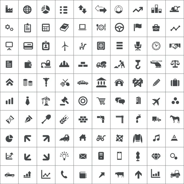 100 icônes de l'économie — Image vectorielle