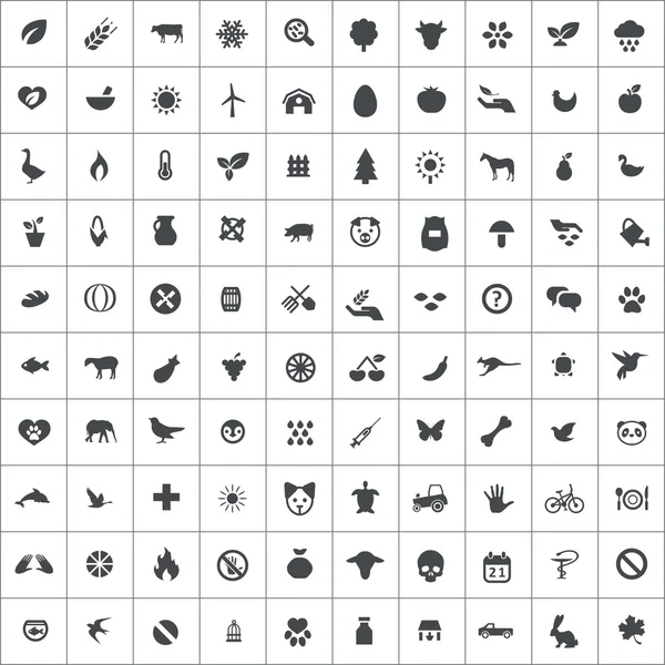 100 iconos de ecología — Vector de stock