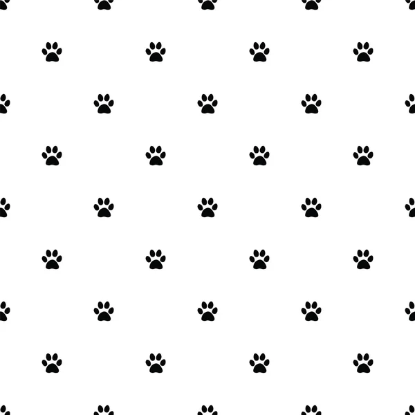 Vector seamless pattern, cat paw — Stock Vector