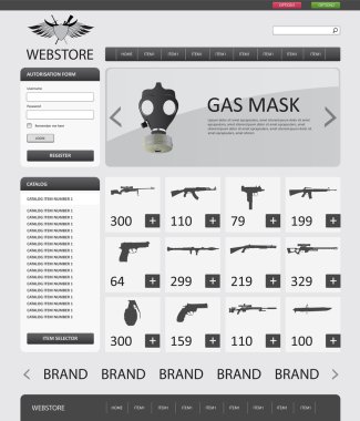 askeri Web sitesi şablonu