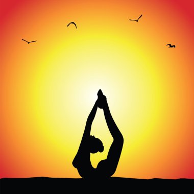 yoga poz silhouett