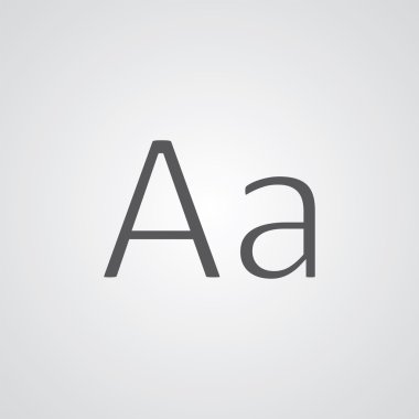 tipografi anahat simgesini, beyaz arka plan, logo templa koyu