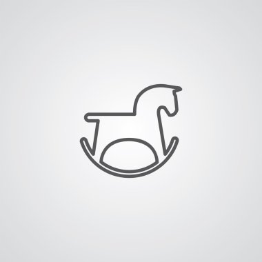 at oyuncak anahat simgesini, beyaz arka plan, logo templat koyu